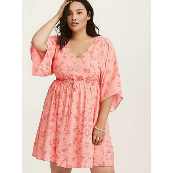 torrid Dresses & Skirts - New w Tags Floral Print Challis Lattice Back Dress